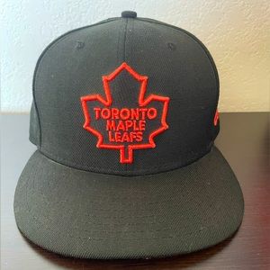Toronto Maple Leafs neon red snapback